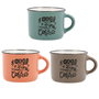 Quid Set de 6 Tasses en Céramique Frappe Deco Surtido 8 cL