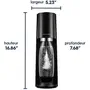 Sodastream Machine à soda et eau pétillante Terra noire avec 2 bouteilles et 1 recharge de gaz 60L - Design compact et système Quick Connect
