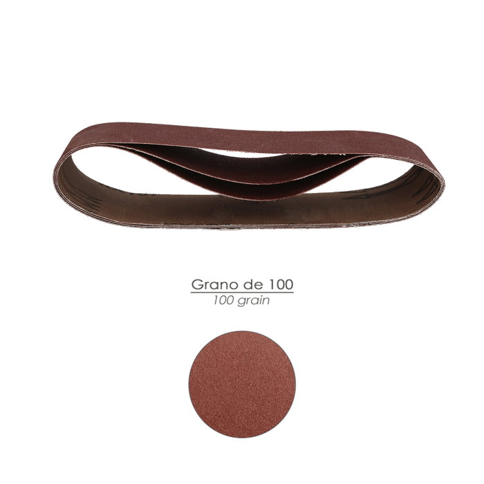WOLFPACK LINEA PROFESIONAL Bandes abrasives 75x457mm Grain 100, lot de 3 pièces WOLFPACK LINEA PROFESIONAL Bandes abrasives 75x457mm Grain 100, lot de 3 pièces