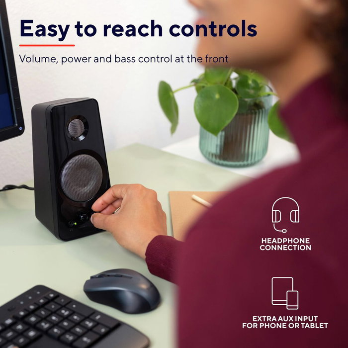 Haut-parleurs de PC Trust Tytan Noir 18 W 4 W 36 W