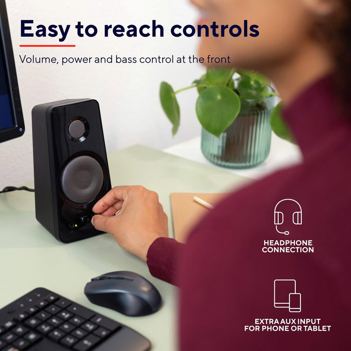 Haut-parleurs de PC Trust Tytan Noir 18 W 4 W 36 W