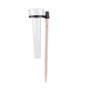 Benson Pluviomètre avec support en bois Ø 8 x 24 cm – Plastique et bois – Échelle 35 mm
