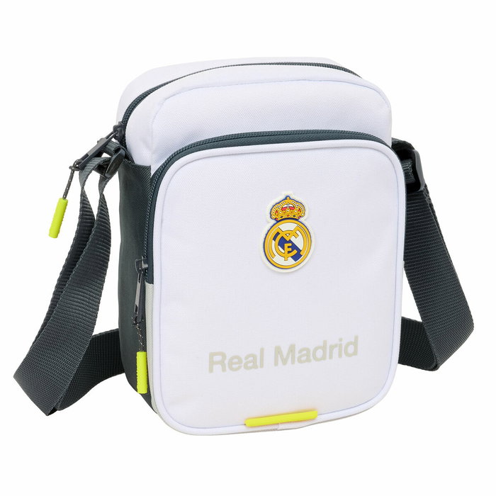 Sac à Bandoulière Real Madrid C.F. Blanc 16 x 22 x 6 cm Sac à Bandoulière Real Madrid C.F. Blanc 16 x 22 x 6 cm