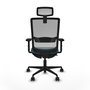 Piqueras Y Crespo Chaise de bureau Haches, Vert pétrole et Gris, mécanisme Sincro/Traslack