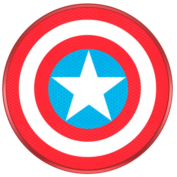 ERT GROUP Enceinte portable Bluetooth Captain America Marvel avec radio FM, lecteur MP3, micro, boîtier aluminium, 3W