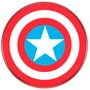 ERT GROUP Enceinte portable Bluetooth Captain America Marvel avec radio FM, lecteur MP3, micro, boîtier aluminium, 3W