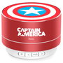 ERT GROUP Enceinte portable Bluetooth Captain America Marvel avec radio FM, lecteur MP3, micro, boîtier aluminium, 3W