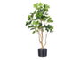 Ibergarden Maceta Plante Feuilles Allongées 90 cm Vert Noir 40x95x40 cm Plastique (Set de 4)