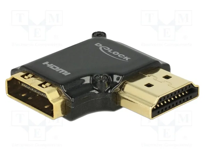 DELOCK Adaptateur HDMI socle vers prise 90° gauche/droite DELOCK Adaptateur HDMI socle vers prise 90° gauche/droite