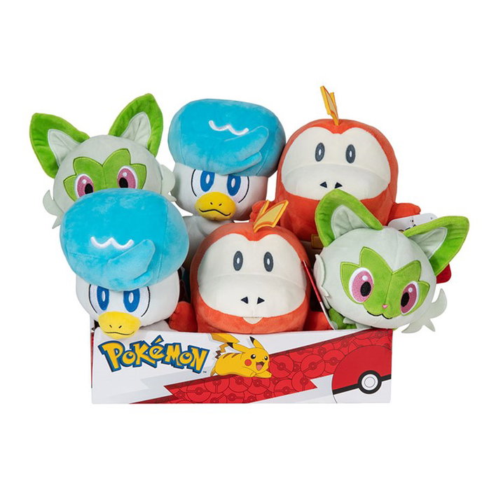 Jazwares Peluche Pokémon Génération IX 21 cm - Fuecoco, Quaxley ou Sprigatito - Personnages Écarlate et Violette Jazwares Peluche Pokémon Génération IX 21 cm - Fuecoco, Quaxley ou Sprigatito - Personnages Écarlate et Violette