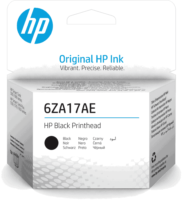 HP 6ZA17AE Tête d'impression noire HP 6ZA17AE Tête d'impression noire