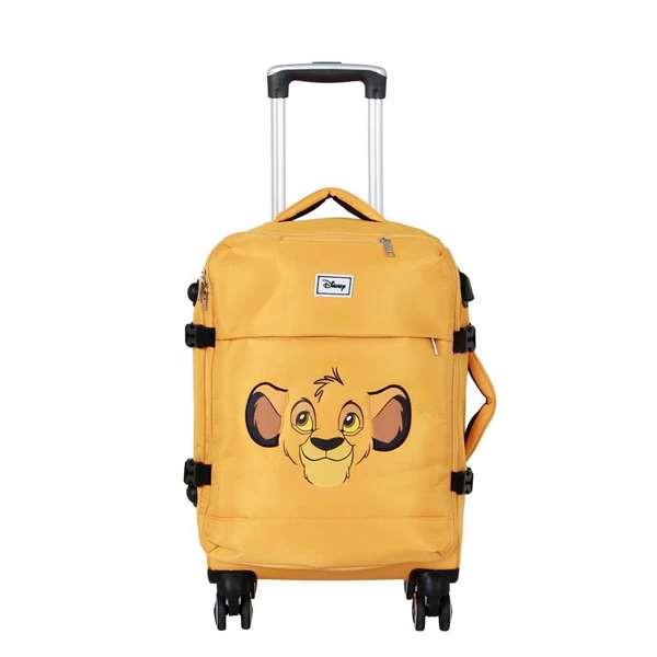 Karactermania Maleta de cabina 4 ruedas el rey león face - Valise cabine souple 4 roues Le Roi Lion, port USB, cadenas TSA, 20x40x55 cm