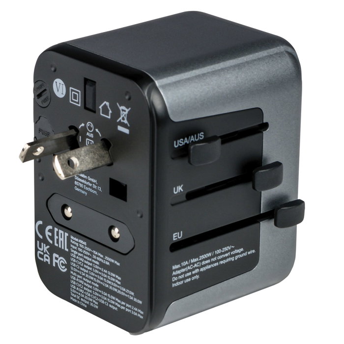 Verbatim UTA-03 Adaptateur de Voyage Universel USB-C 30W Verbatim UTA-03 Adaptateur de Voyage Universel USB-C 30W