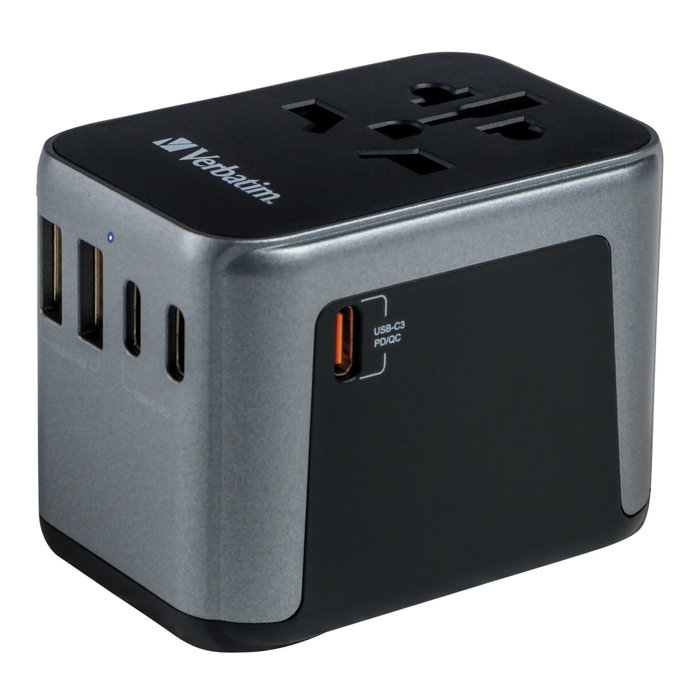 Verbatim UTA-03 Adaptateur de Voyage Universel USB-C 30W Verbatim UTA-03 Adaptateur de Voyage Universel USB-C 30W