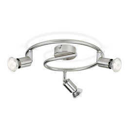 Philips Limbali Plafonnier 3 lampes GU10 Cromo mate Ø32 x 13 cm