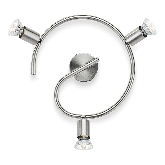 Philips Limbali Plafonnier 3 lampes GU10 Cromo mate Ø32 x 13 cm