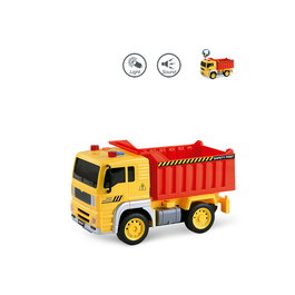 Tachan Camion Benne avec Lumières et Sons, Jouet Friction 1:20 pour Enfants 3 ans et plus, Multilingue (Anglais, Français, Allemand, Italien, Portugais, Espagnol)