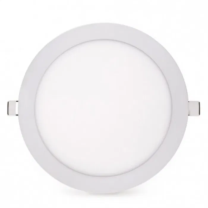 Plaque LED Circulaire 20W 1600Lm 4200K Diamètre 240mm Ultra-fine 20mm Aluminium Blanc GR-RDP15-20W-W-EP01