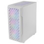 Mars Gaming Boîtier PC Geo ATX, Semitorre, Fenêtre Verre Trempé, 4 Ventilateurs RGB, USB 3.0, Noir