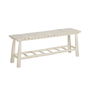 Banquette Blanc bois de teck 120 x 30 x 45 cm