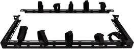 Lanview Logon RAO220BL Panneau organisateur de câbles 1/2U 19 pouces avec 10 Velcro