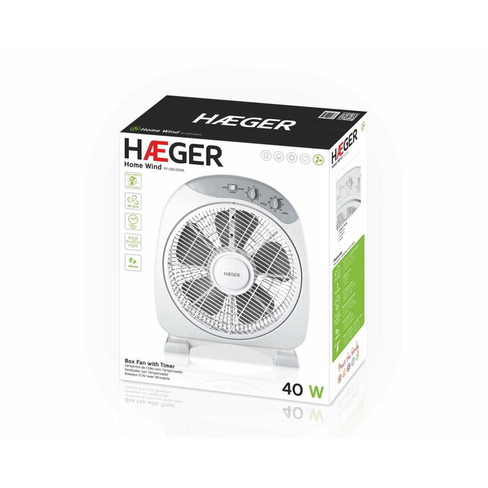 Ventilateur de Sol Haeger 40 W Blanc