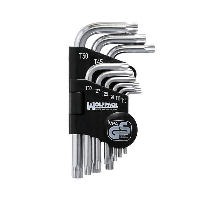 WOLFPACK LINEA PROFESIONAL Jeu de clés Torx en L 9 pièces WOLFPACK LINEA PROFESIONAL Jeu de clés Torx en L 9 pièces