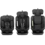 BabyAuto ZAFIRO Siège auto pivotant 360° Groupe 0/1/2/3 (40-150 cm) i-Size, inclinable avec réducteur - Noir