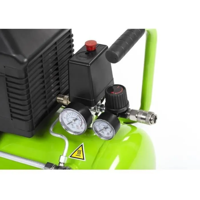 Fieldmann FDAK 201522-E Compresseur d'air 1500 W, réservoir 24 L, 190 l/min, pression max 8 bar pour gonflage et nettoyage