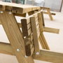 Faura Table de pique-nique en bois 177 x 152 x 71 cm
