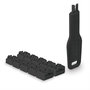 Lindy Bloqueur de ports RJ45 - Lot de 10 pièces avec clé de sécurité - Protection physique contre l'accès réseau non autorisé - Noir