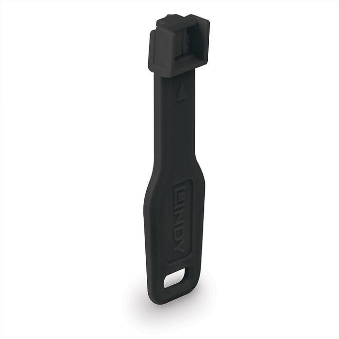 Lindy Bloqueur de ports RJ45 - Lot de 10 pièces avec clé de sécurité - Protection physique contre l'accès réseau non autorisé - Noir