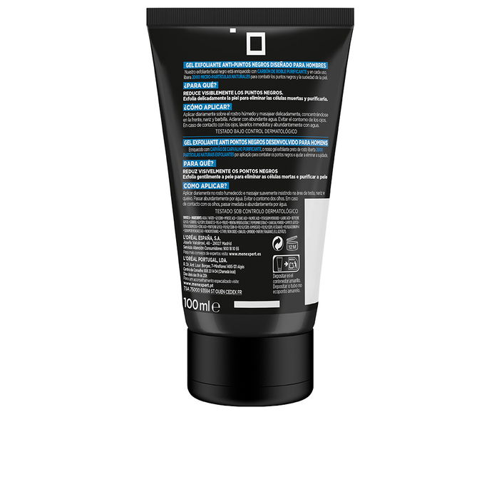 L'Oréal Paris Men Expert Gel Exfoliant Purifiant au Charbon Noir pour Homme 100 ml L'Oréal Paris Men Expert Gel Exfoliant Purifiant au Charbon Noir pour Homme 100 ml