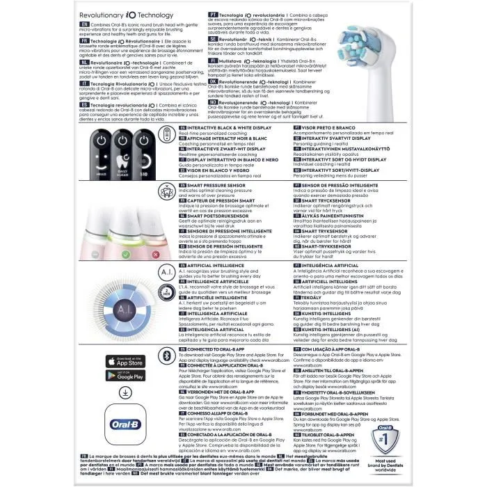 Oral-B iO6n Series Brosse à dents électrique Rose Sable - Technologie avancée pour 100% de plaque en moins et gencives 190% plus saines