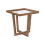 Table d'appoint Home ESPRIT Marron Verre Sapin 58 x 58 x 60 cm