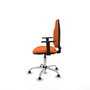 PIQUERAS Y CRESPO Chaise de bureau Algarra, Tissu Orange, Base Chromée