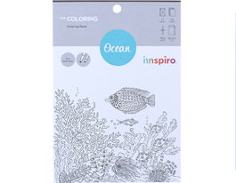 Innspiro Livre de coloriage Ocean, 12 designs, 24 feuilles