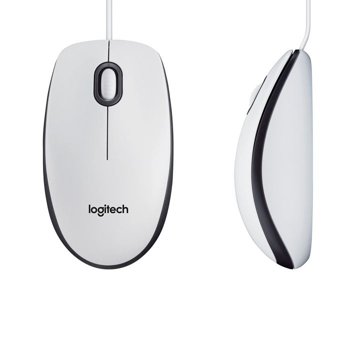Logitech Souris M100 - Souris filaire USB ambidextre pour ordinateur, compatible Windows, macOS, Linux et Chromebook, design ergonomique