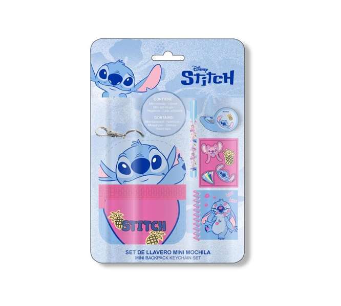 Cerdá - Set de Papeterie Minimochila Stitch 19,5 x 22,5 x 4,5 cm - Multicolore - À partir de 3 ans