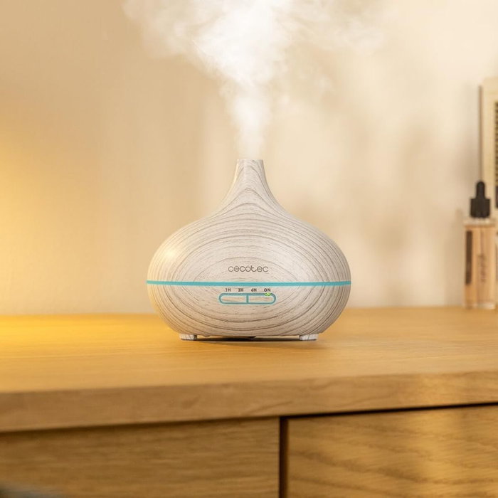 Cecotec Humidificateur ultrasonique Pure Aroma 300 Yang Blanc 300ml 10W LED aromathérapie
