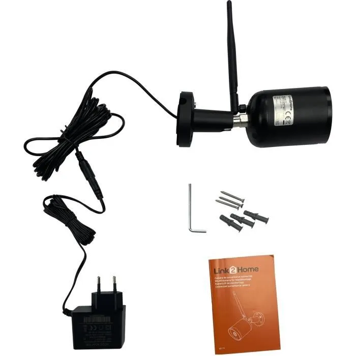 Link2HOME Caméra WiFi Intérieure/Extérieure avec Détection de Mouvement, 1080P HD, Vision Nocturne 10m, Audio Bidirectionnel, Compatible Tuya/Onvif, iOS/Android - LINK2HOME Link2HOME Caméra WiFi Intérieure/Extérieure avec Détection de Mouvement, 1080P HD, Vision Nocturne 10m, Audio Bidirectionnel, Compatible Tuya/Onvif, iOS/Android - LINK2HOME