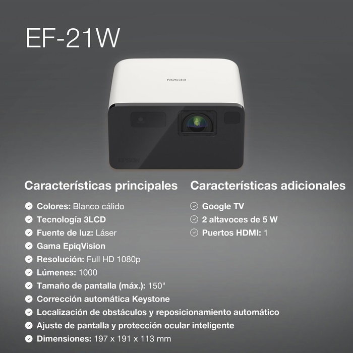 Projecteur Epson V11HB35040 Full HD 1000 1000 Lm 1920 x 1080 px