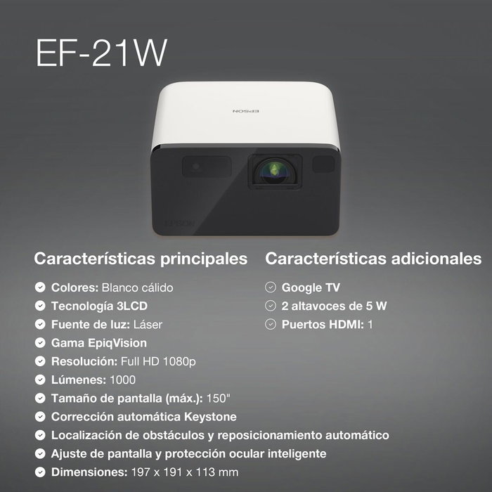 Projecteur Epson V11HB35040 Full HD 1000 1000 Lm 1920 x 1080 px