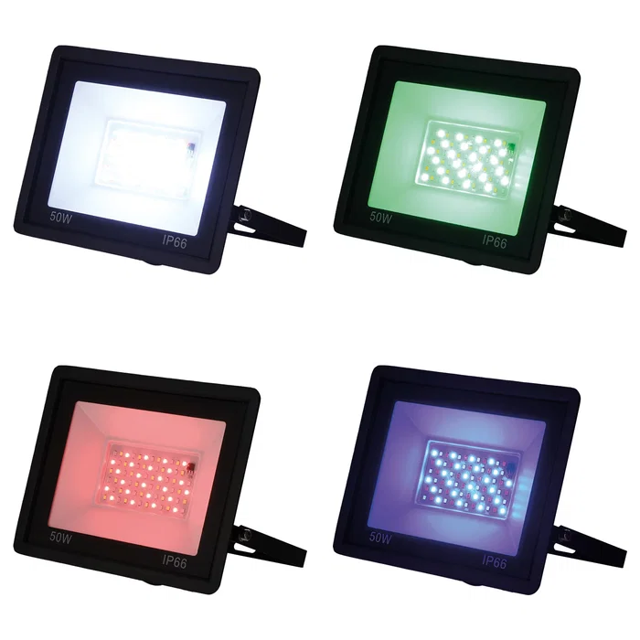 Projecteur LED RGBW 30W avec Télécommande Extérieur IP65 120°