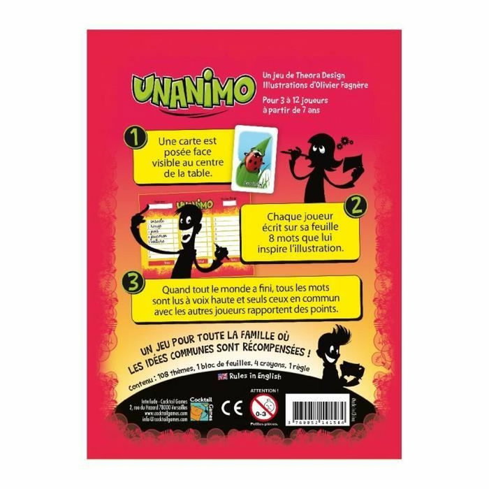 Asmodee Unanimo, Jeu d'Ambiance pour Adultes & Enfants dès 10 ans (3 à 12 Joueurs) Asmodee Unanimo, Jeu d'Ambiance pour Adultes & Enfants dès 10 ans (3 à 12 Joueurs)