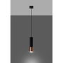 Suspension Loopez 1 Noir Mat Chrome/Cuivre/Or SOL-SL.0946 Lampe à Suspension Plafonnier