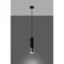 LOOPEZ Lâmpada Colgante "Loopez 1" (SOL-SL.0946) - Lampe suspendue noire mate avec finition chromée, cuivrée ou dorée - Collection minimaliste