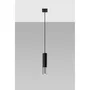 LOOPEZ Lâmpada Colgante "Loopez 1" (SOL-SL.0946) - Lampe suspendue noire mate avec finition chromée, cuivrée ou dorée - Collection minimaliste