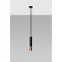 Suspension Loopez 1 Noir Mat Chrome/Cuivre/Or SOL-SL.0946 Lampe à Suspension Plafonnier