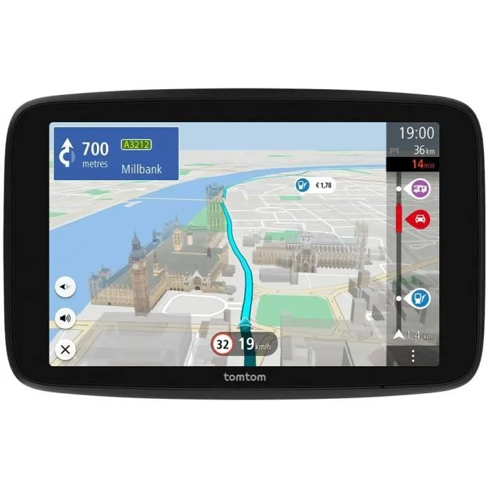 TomTom GO Camper Max 2ème génération Premium Pack - GPS 7" pour Camping-car, Caravane et Voiture - Cartes Monde - Services Premium 12 mois